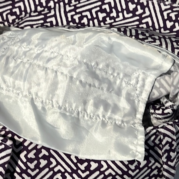 Talbots Womens Purple Print Capri Pants Size 14 Petite - Picture 10 of 11